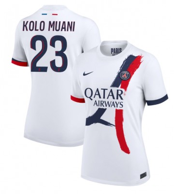 Paris Saint-Germain Randal Kolo Muani #23 Segunda Equipación Mujer 2024-25 Manga Corta